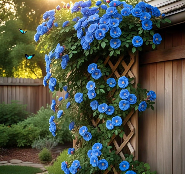 Blue Climbing Rose plant