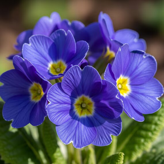 Blue Primrose Flower Seeds producing delicate blue blooms in a garden