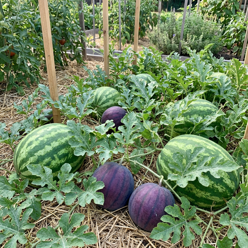 Green Purple Watermelon Fruit Seeds for Planting – Heirloom Non-GMO Organic Garden Seeds