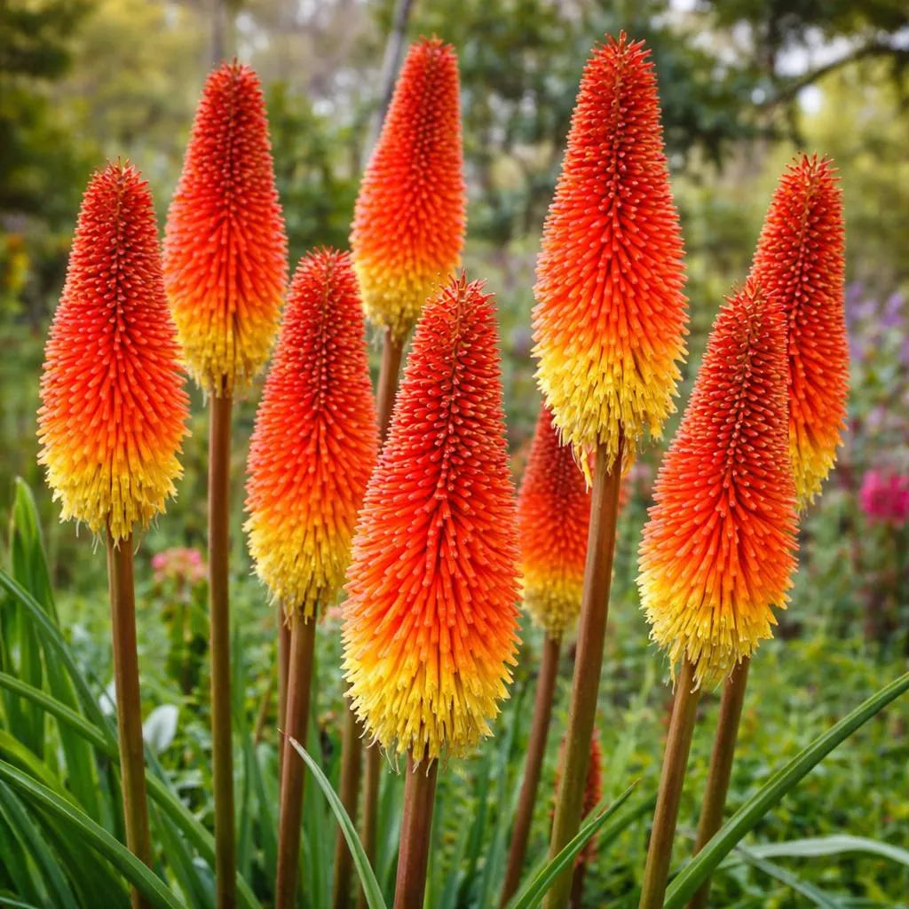 Red Kniphofia flower seeds