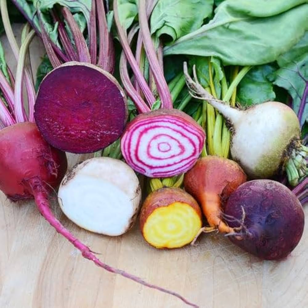 Mixed beetroot seeds for planting in a home vegetable garden