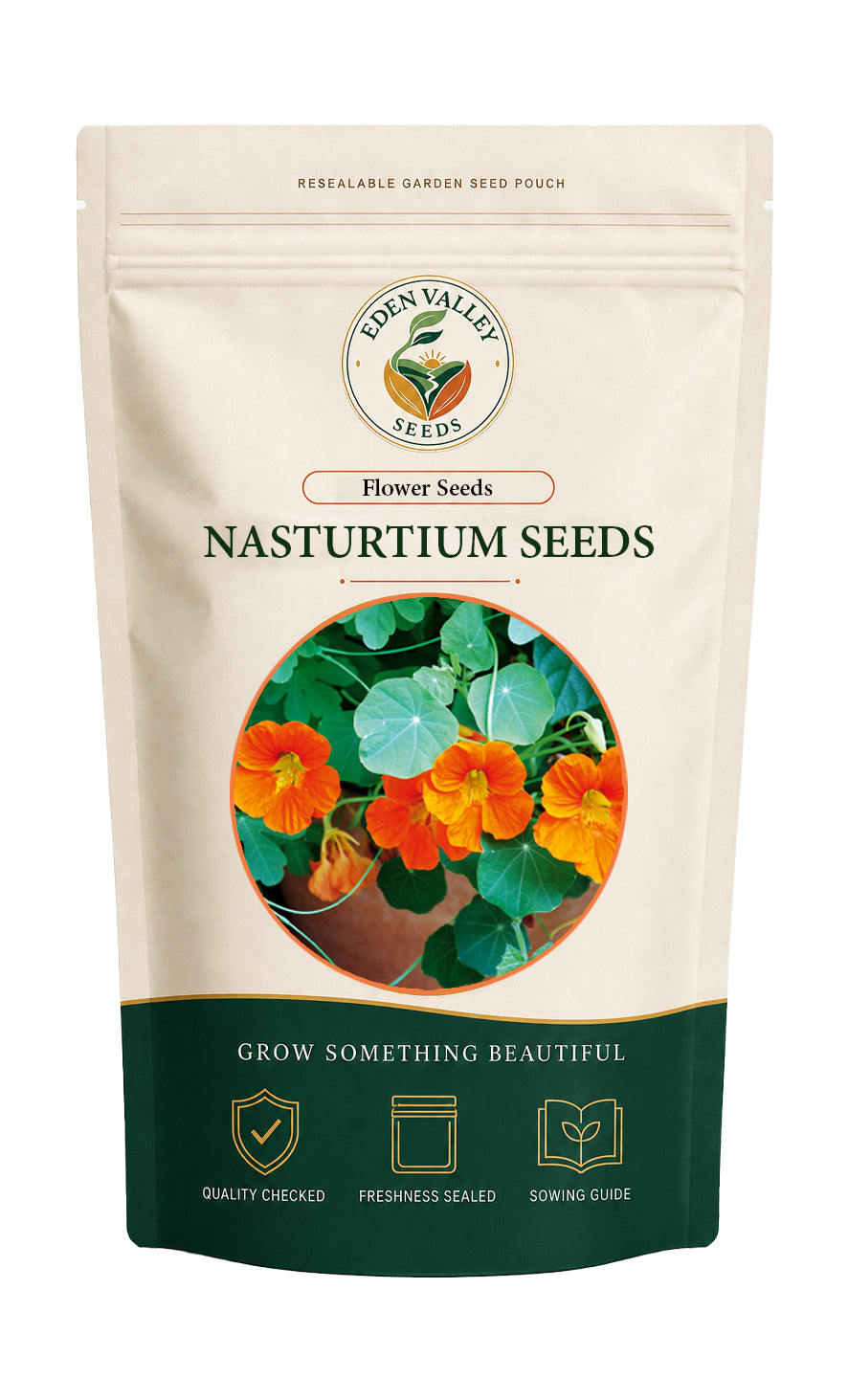 Nasturtium Seeds Non-GMO for planting ornamental flowers in garden beds