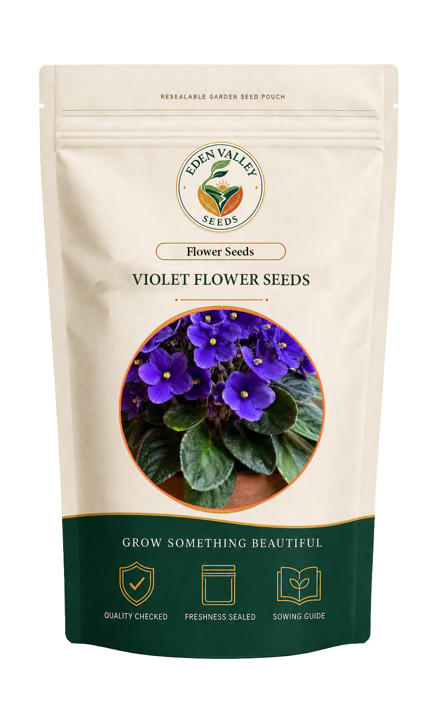 Violet flowers blooming in a garden