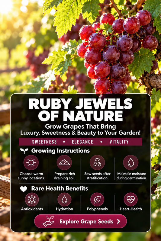 Ruby Roman Grape Seeds for Planting: Grow Beautiful Red Grapevines in Your Home Garden