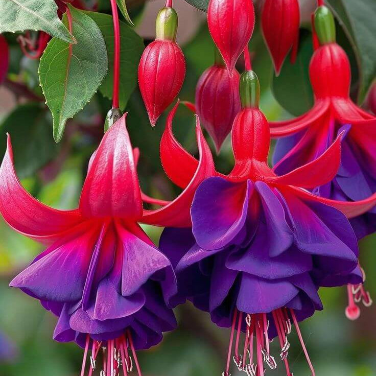 Red wildlflower Fuchsia plant