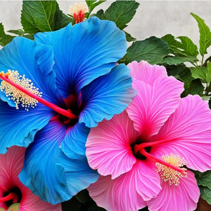 Blue-Pink Hibiscus plant
