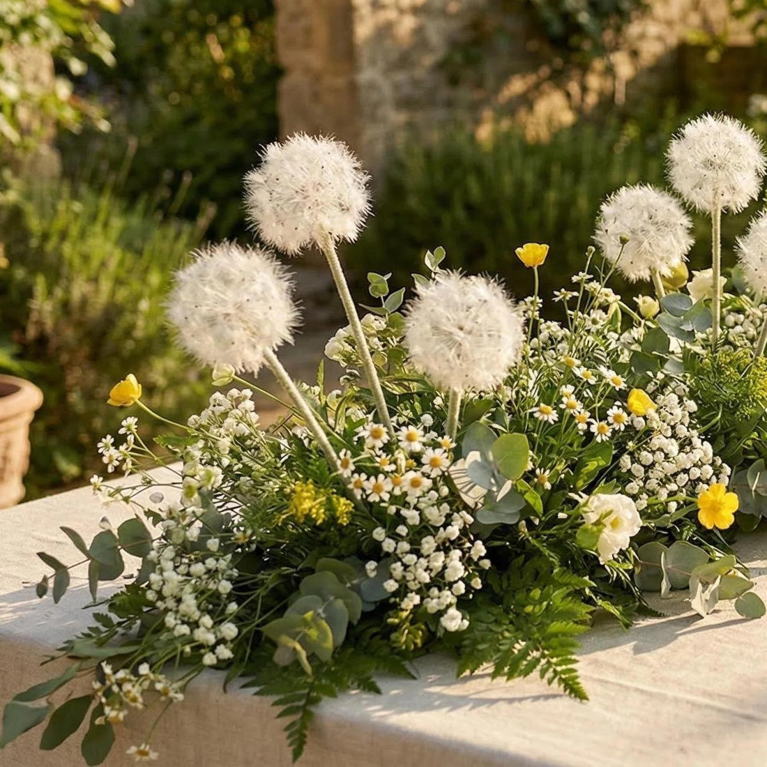White Dandelion flower seeds