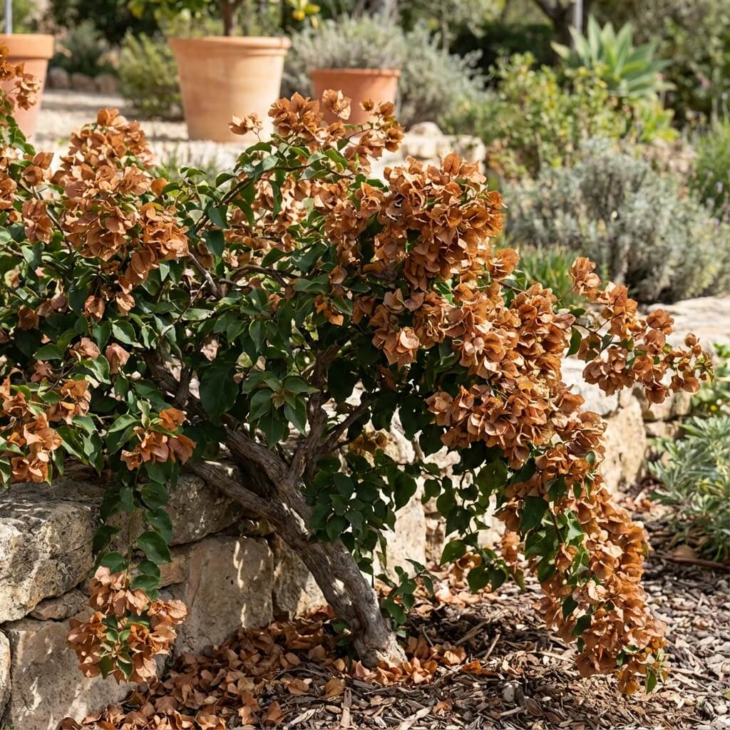 Brown Bougainvillea plant