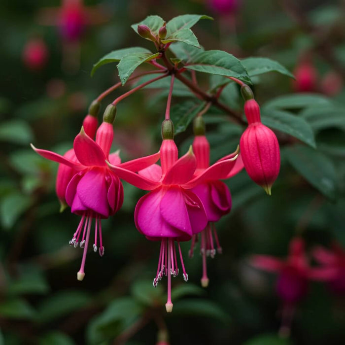 Pink Red Fuchsia plant