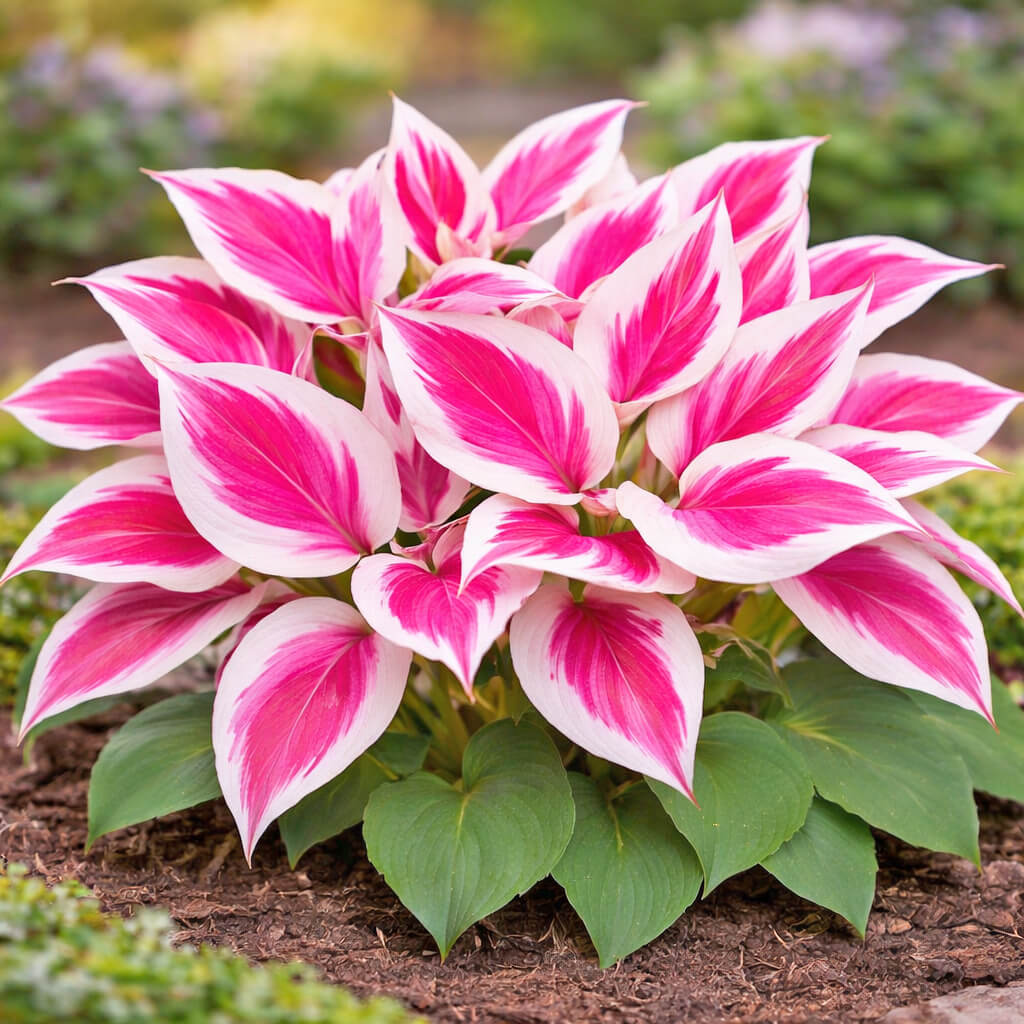 and White Hosta plant