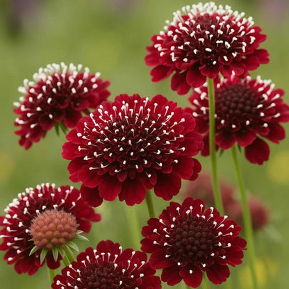 Red Pincushion Flower Seeds for Planting – Heirloom Non-GMO Garden Seeds