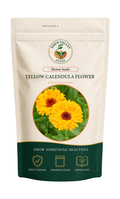 Yellow Calendula Flower Seeds for Planting – Heirloom Non-GMO Organic Garden Seeds
