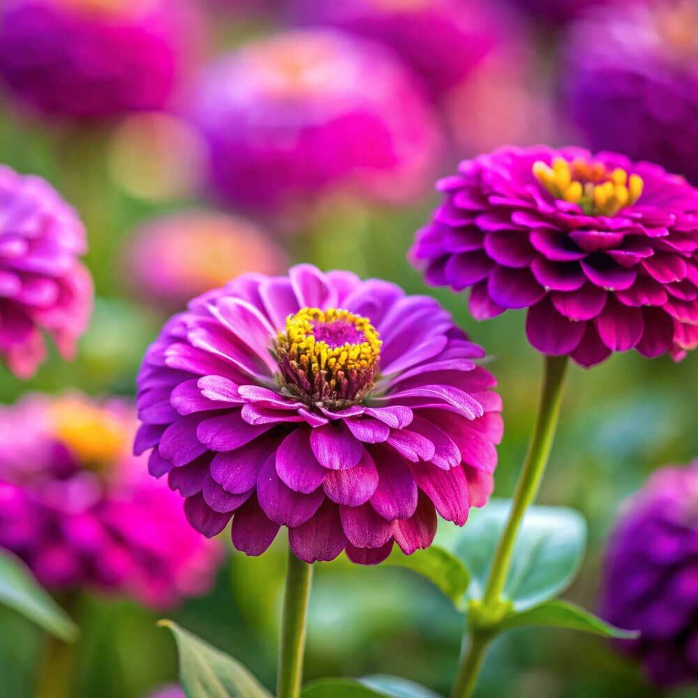 Purple Zinnia plant