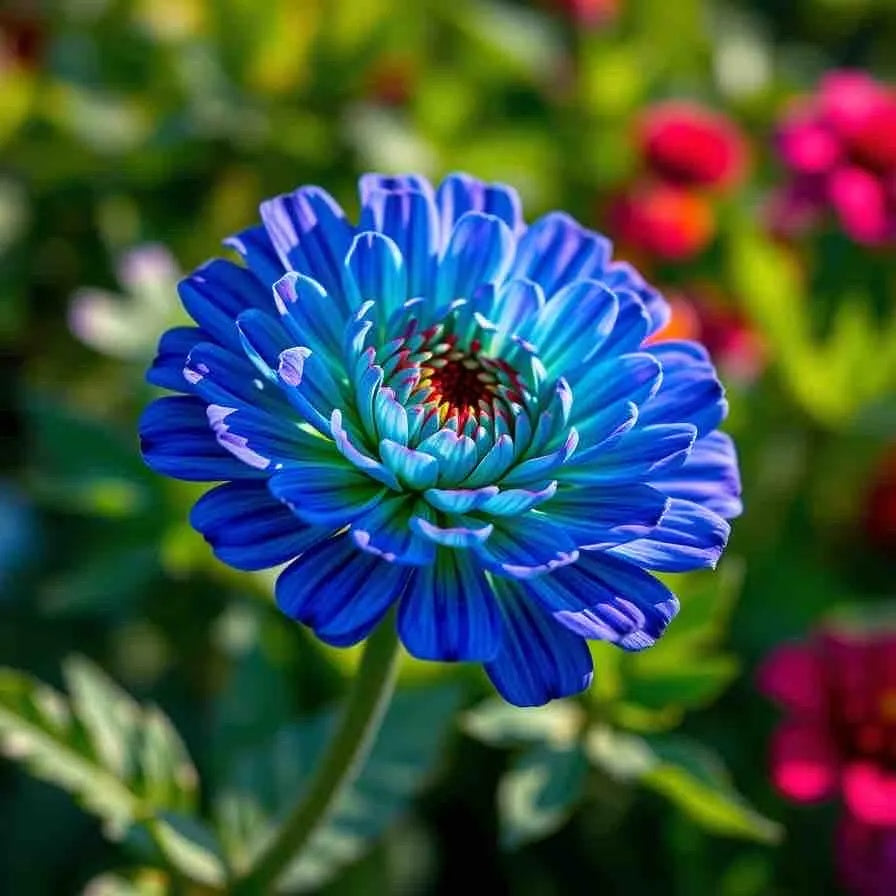 Blue Zinnia plant