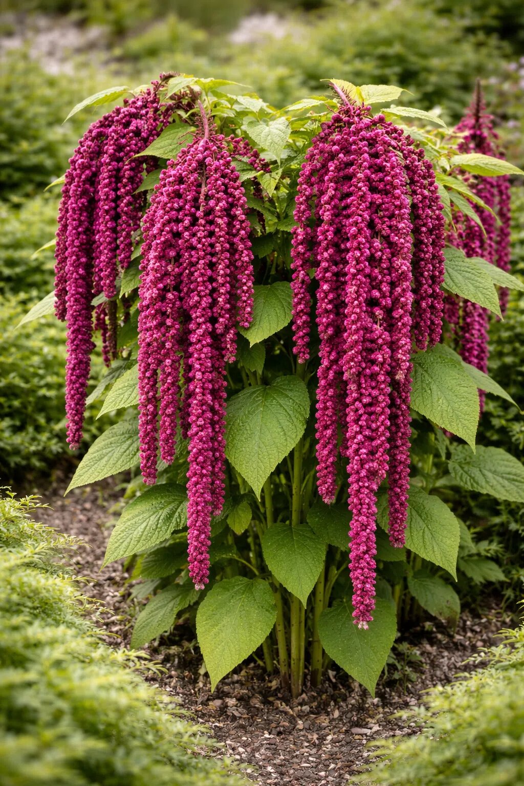 Amaranthus Caudatus flower seeds for planting with cascading red flower tassels
