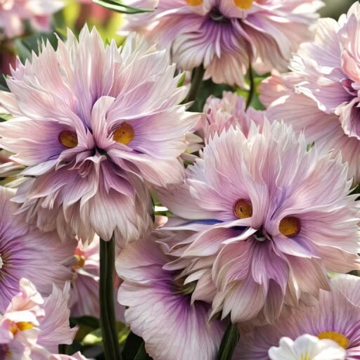 Big Face Flower plant growing in a garden with decorative blooms and green foliage, suitable for ornamental flower beds and outdoor garden displays.