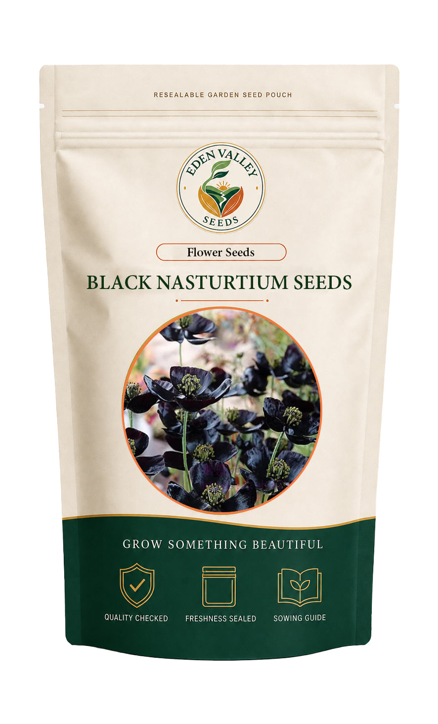 Black Nasturtium Seeds for Planting for home gardens and flower beds