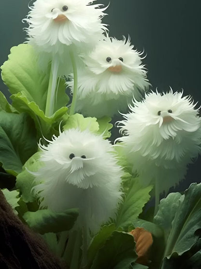 Cat's Eye Dazzle-Duck White ornamental plant seeds, marketed as a white-flowered specialty variety for gardeners and ornamental garden displays.