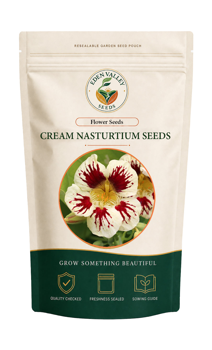 Cream Nasturtium Flower Seeds for planting