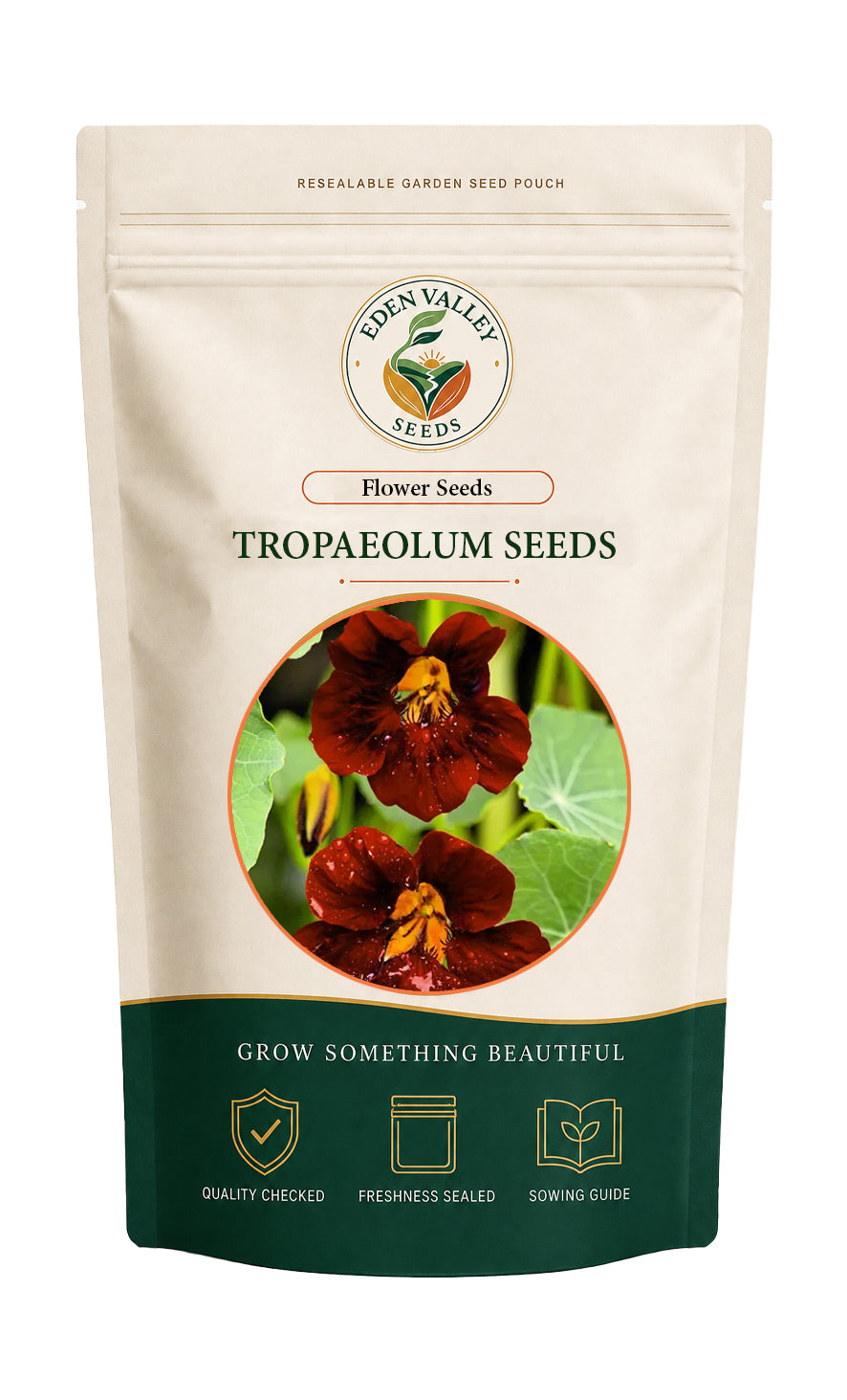 Dark Red Tropaeolum Nasturtium Seeds for Planting for vibrant home gardens