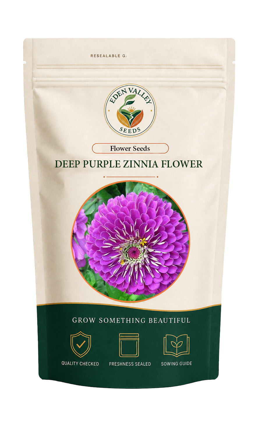 Deep Purple Zinnia Flower Seeds for planting