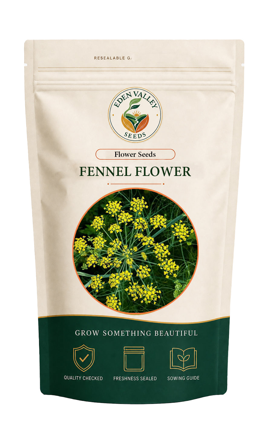 Fennel flowers blooming in a garden