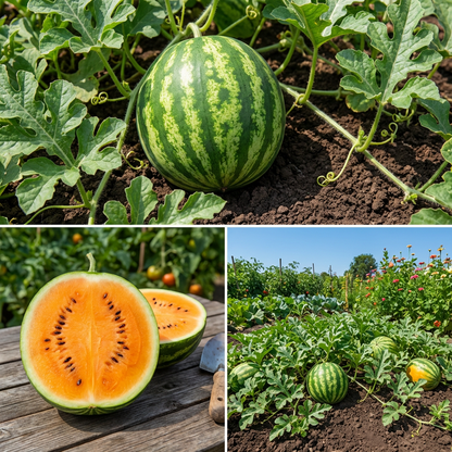 Tendersweet Orange Watermelon Fruit Seeds for Planting – Heirloom Non-GMO Orange Watermelon Seeds