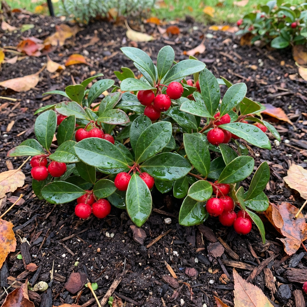 red wintergreen fruit seeds