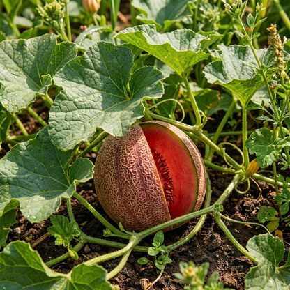Red Cantaloupe Fruit Seeds for Planting – Non-GMO Melon Seeds