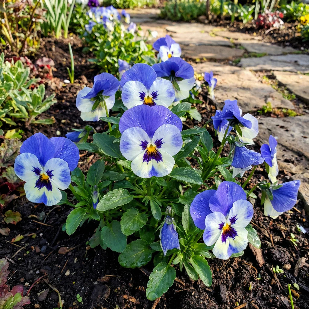 Blue White flower seeds