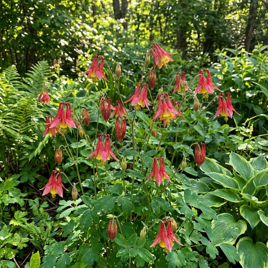 Red Aquilegia flower seeds