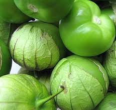 Green Tomatillos Growing Inside Papery Husks