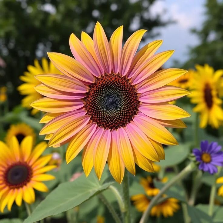 Helianthus flower seeds