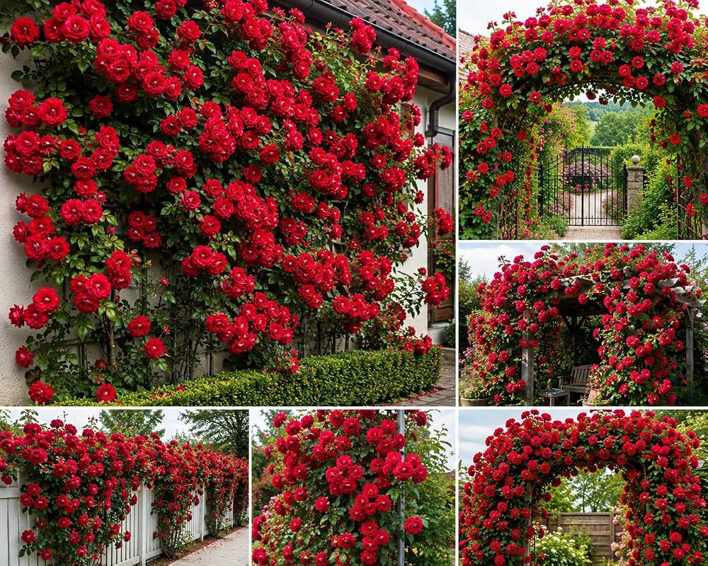 Red Climber Flower Seeds for Planting with vibrant red Cardinal Climber flowers
