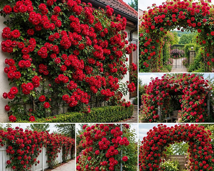 Red Climber Flower Seeds for Planting with vibrant red Cardinal Climber flowers