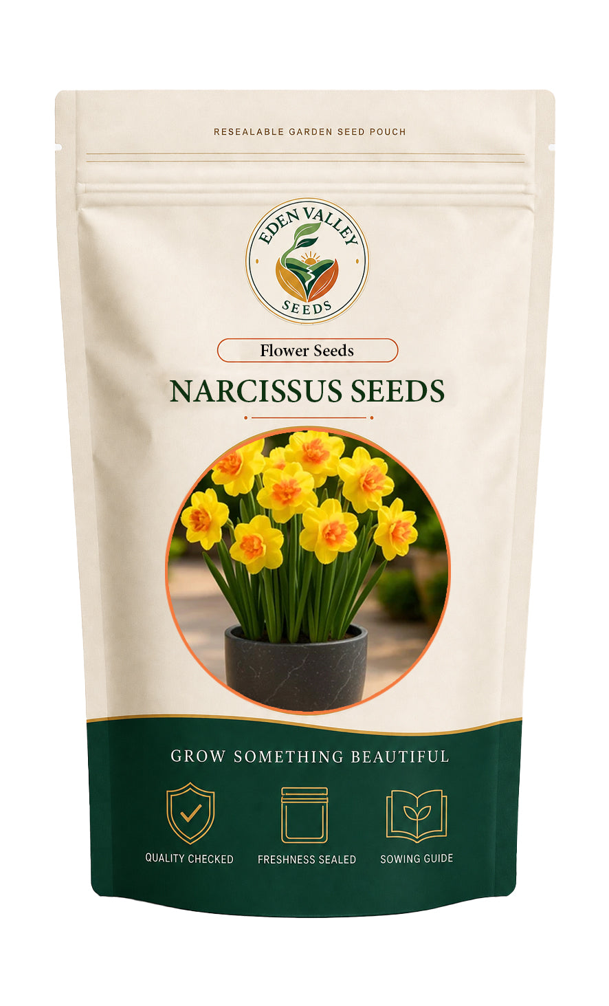 Light Yellow Narcissus Flower Seeds with pale yellow blooms and slender green foliage