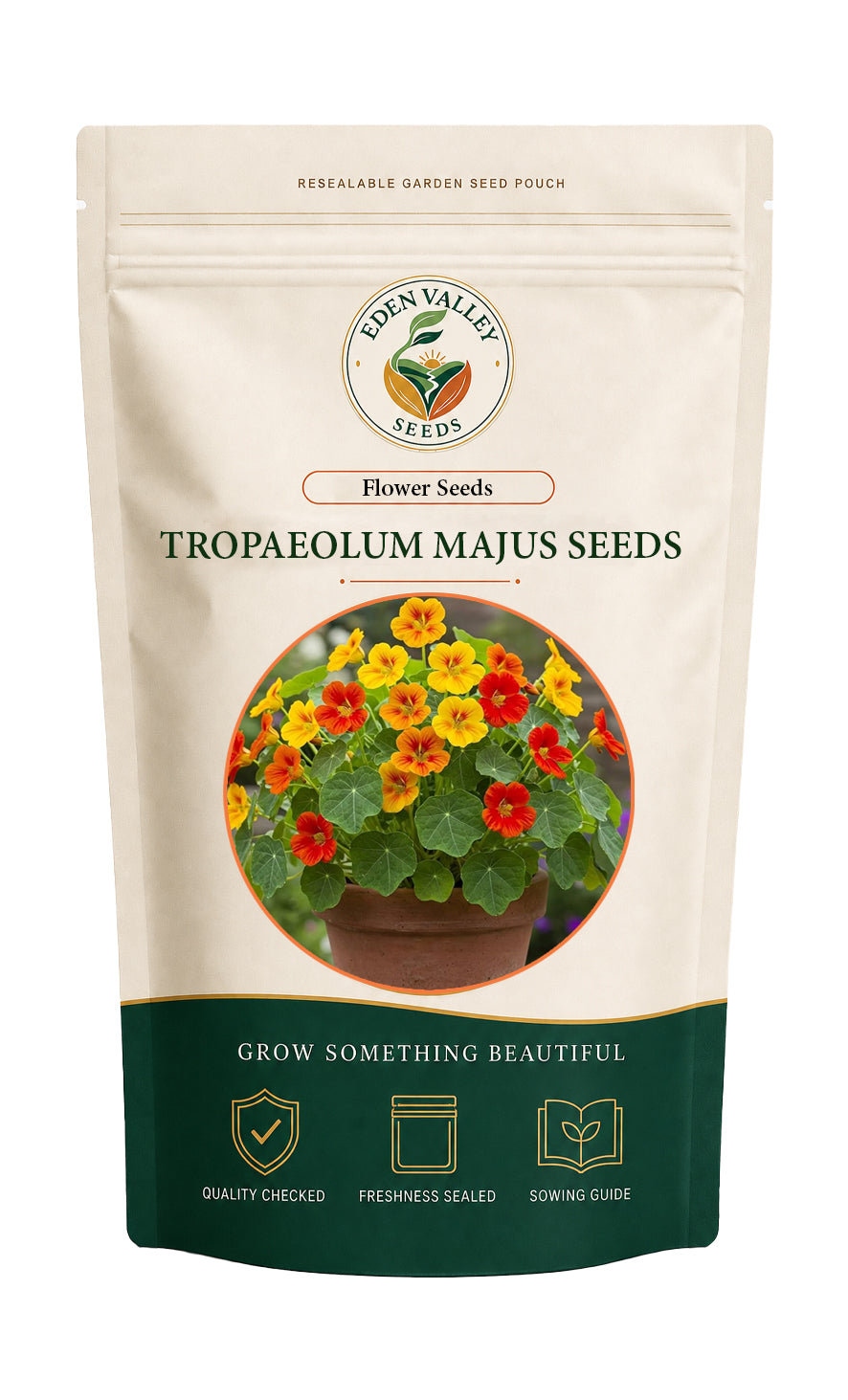 Nasturtium Tropaeolum Majus Seeds for Planting for colorful home gardens