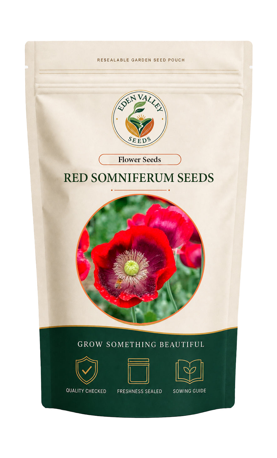 Red Poppy Papaver Somniferum Flower Seeds for planting