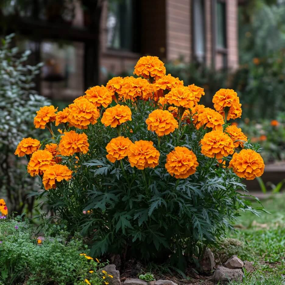 Bronze Marigold plant