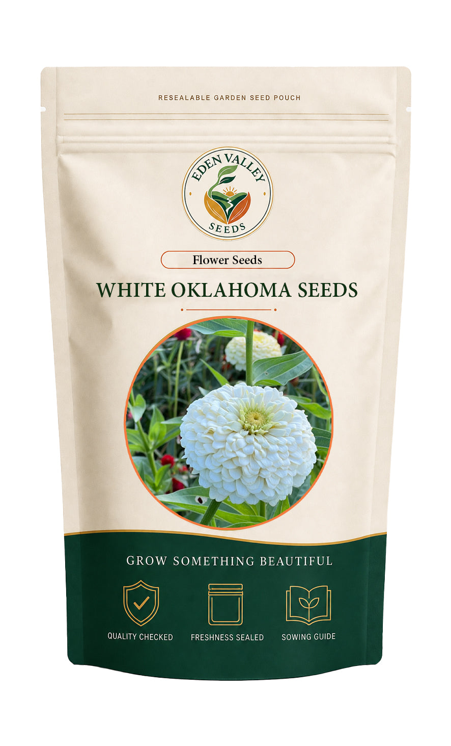 White Oklahoma Flower Seeds for Planting with elegant white blooms for home gardens