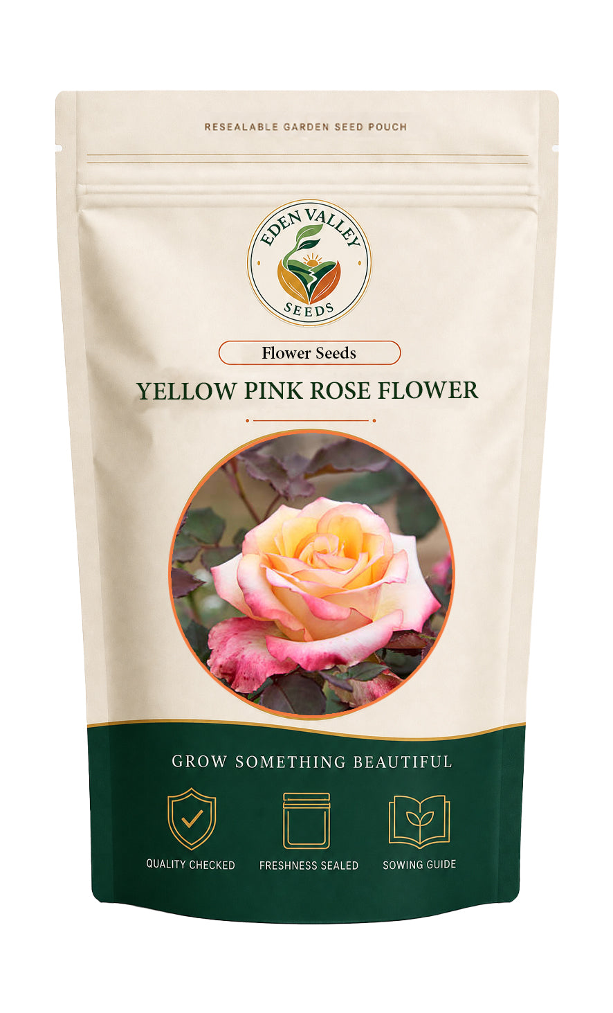 Yellow Pink Rose Seeds for home gardens