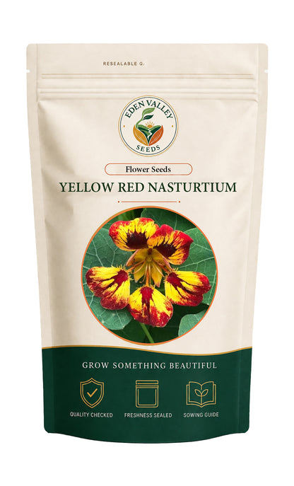 Yellow Red Nasturtium Flower Seeds for planting
