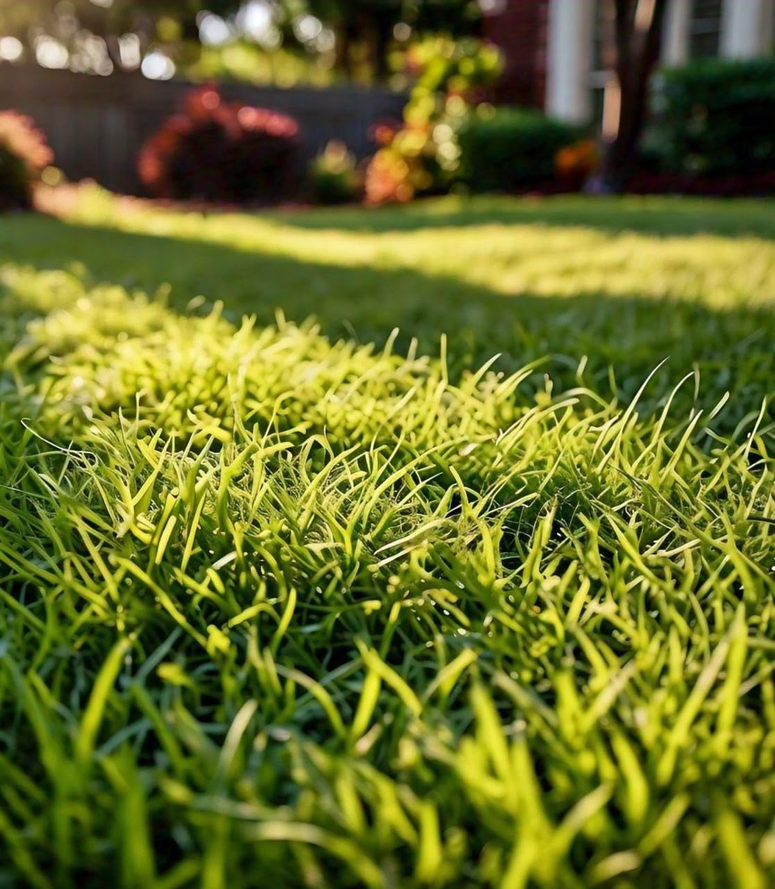 Zoysia grass seeds for planting and lush green lawn grass